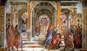 GHIRLANDAIO, Domenico Expulsion of Joachim from the Temple oil painting